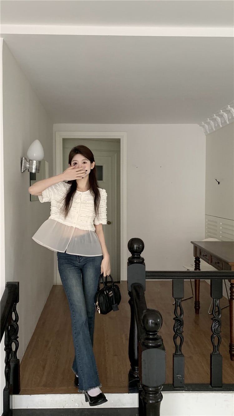 【tops】ペプラムブラウスG21569