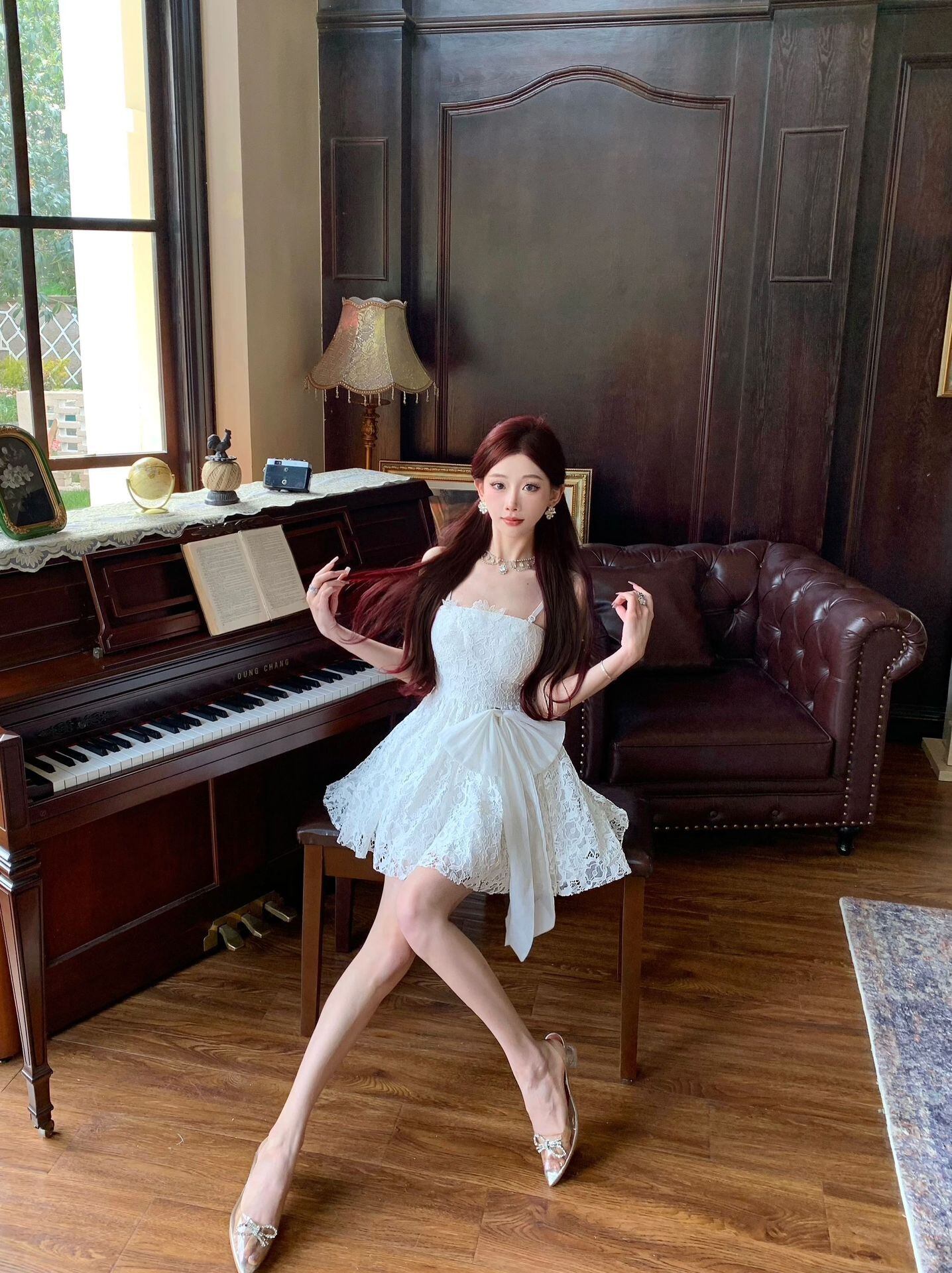 【dress】レースリボンワンピース G21022