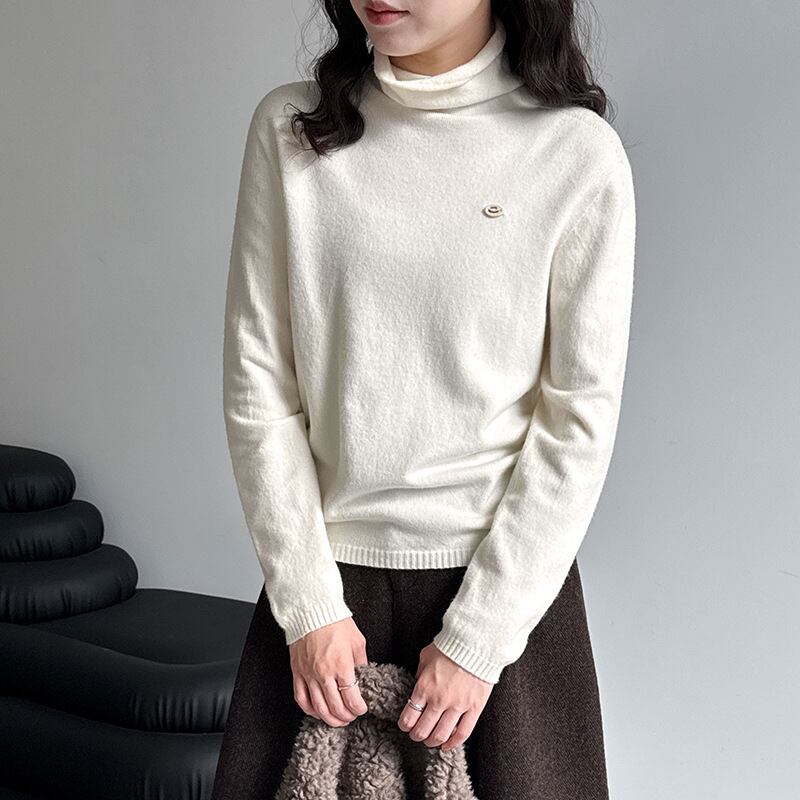 【tops】ハイネックニットトップス Q7090