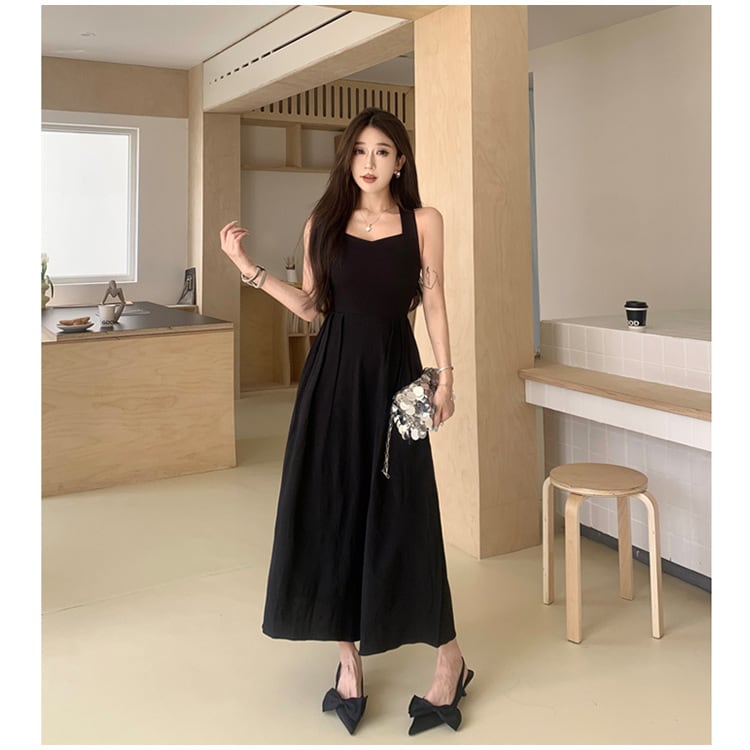 【dress】スウィート無地キャミワンピース G21114