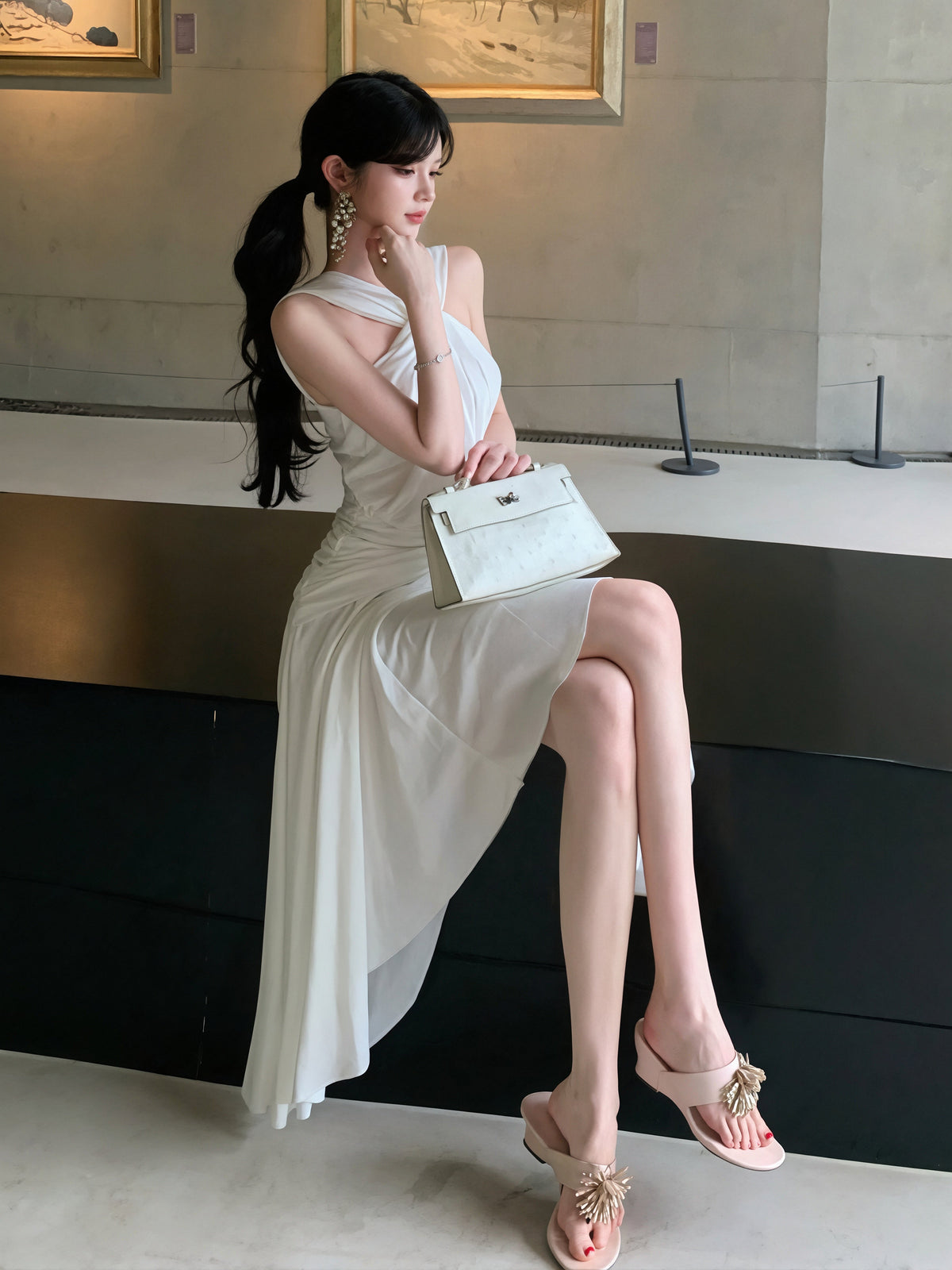 【dress】クロスネックワンピース Q8788
