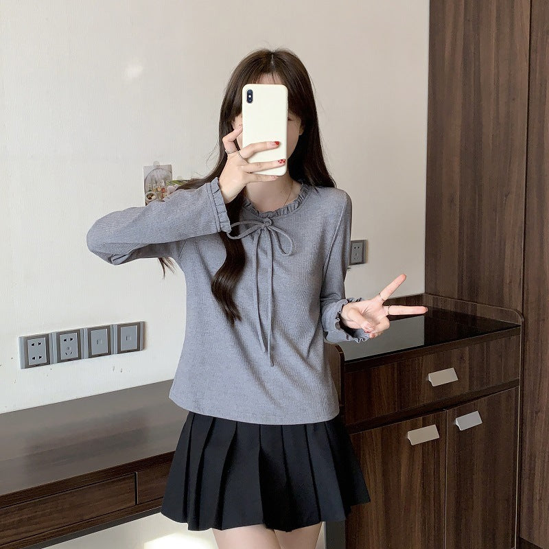 【tops】リボン長袖TシャツG23164