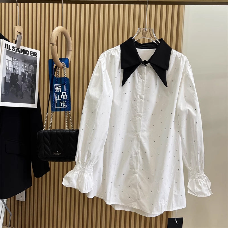 【tops】2色フレアスリーブブラウスF8030