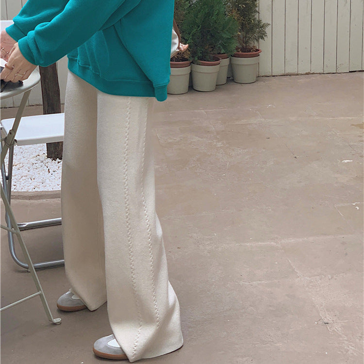 【bottoms】5色ニットガウチョパンツF8372