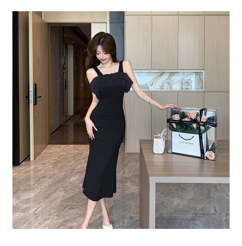 【dress】メッシュマーメイドデートキャミワンピースG21712