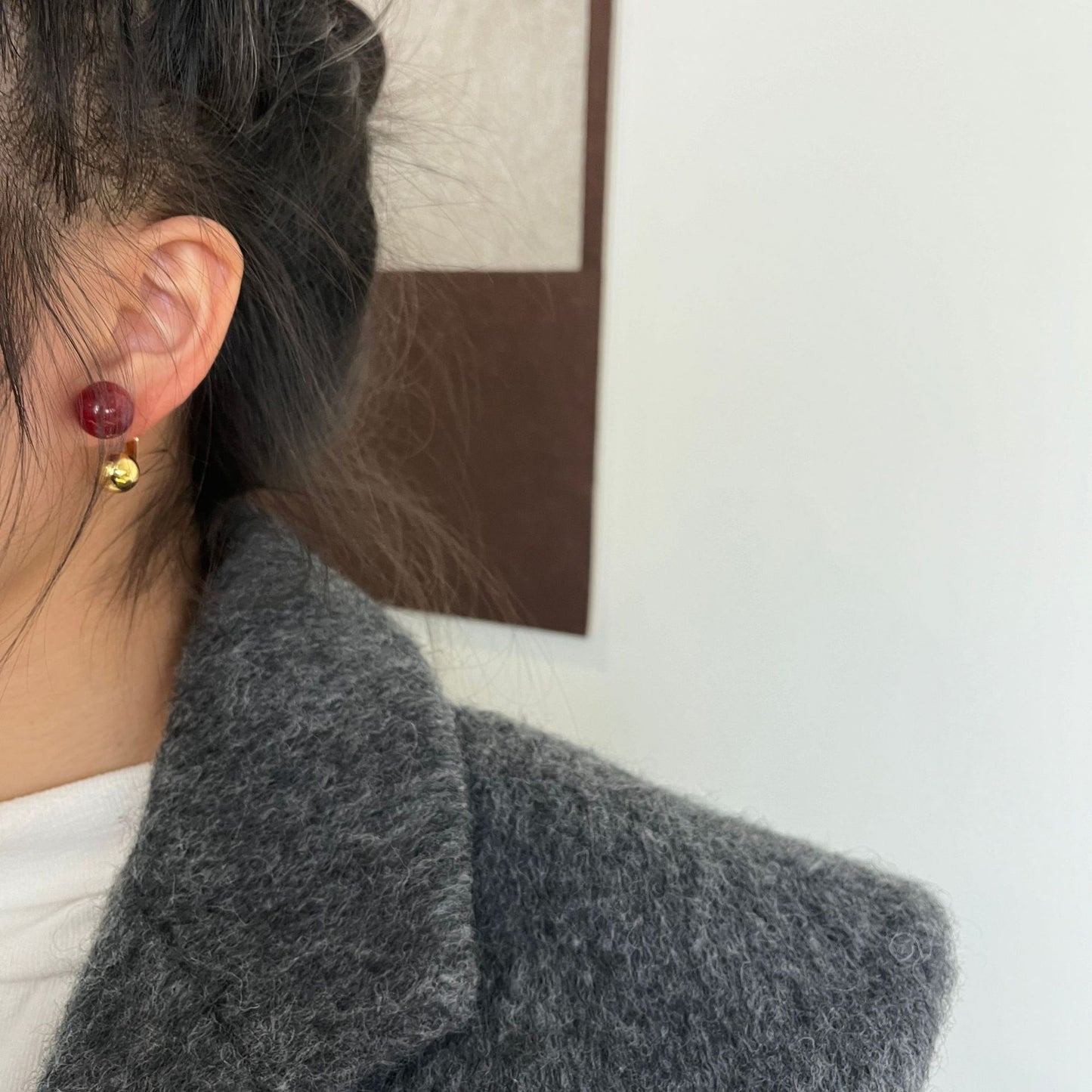 【小物】ビーズピアスアクセサリーF8062