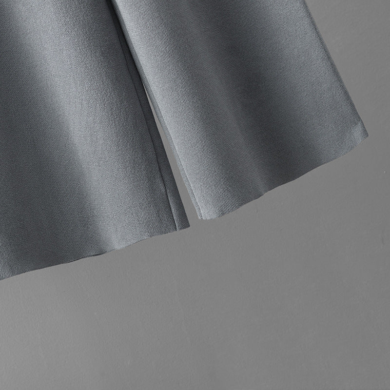 【set】長袖セーター+ガウチョパンツニット2点セットF8229