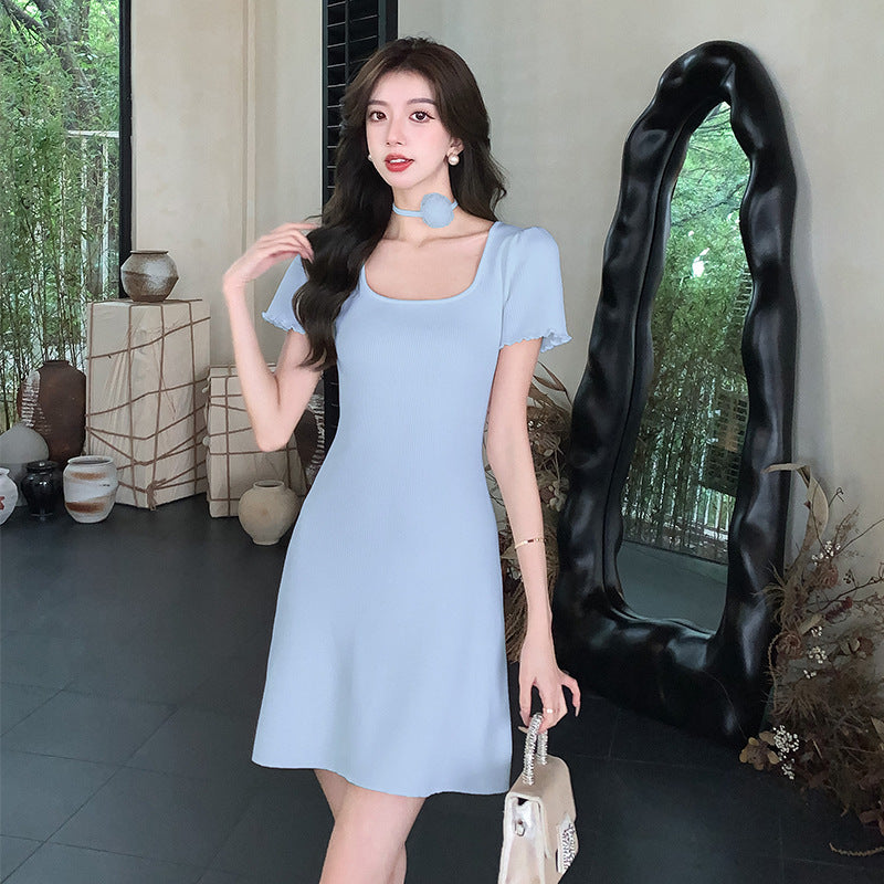 【dress】UネックニットワンピースG22122