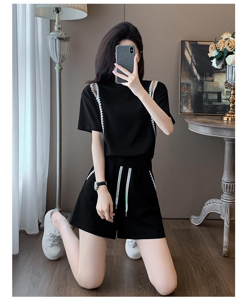 【set】Tシャツ+ショートパンツ2点セットG22410