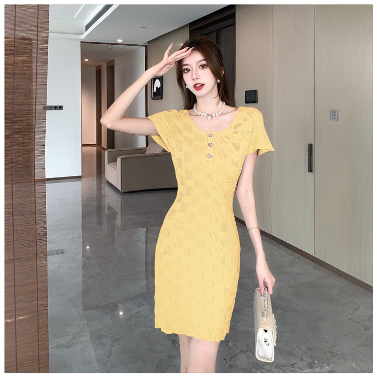 【dress】タイトニットワンピースG21843