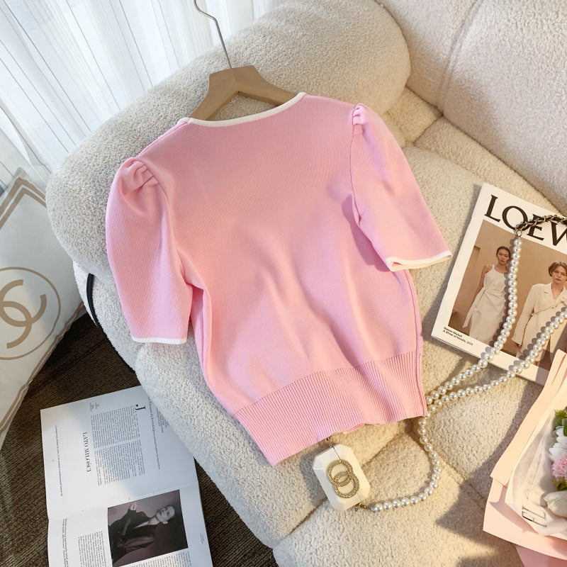 【tops】スクエアネックニットトップスG21809