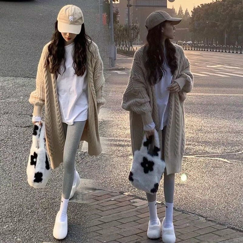 【outer】ゆったりニットカーディガンF8335