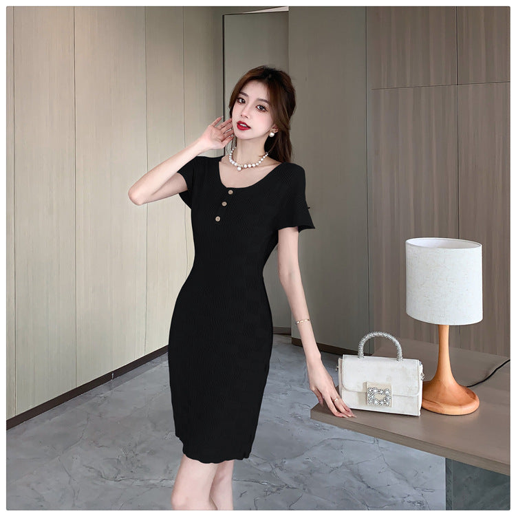 【dress】タイトニットワンピースG21843