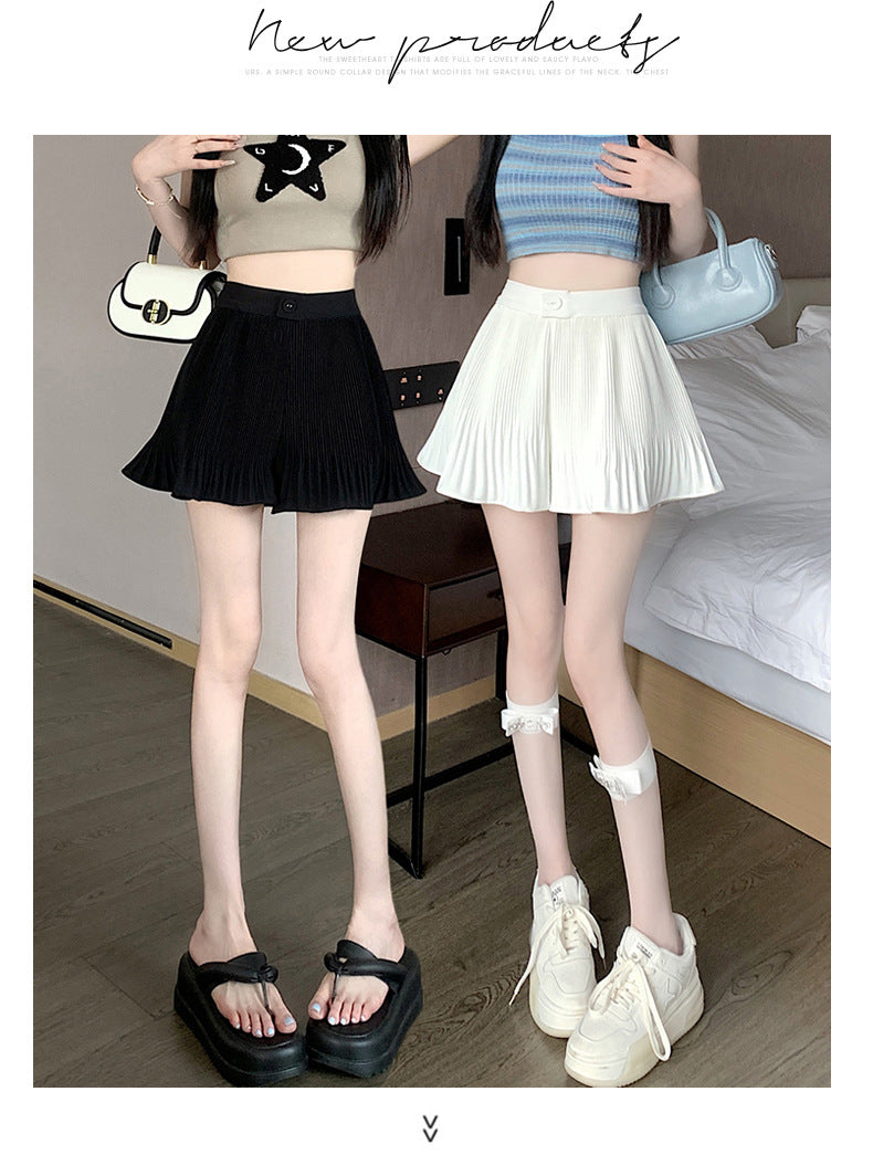 【bottoms】AラインシフォンショートパンツG22468