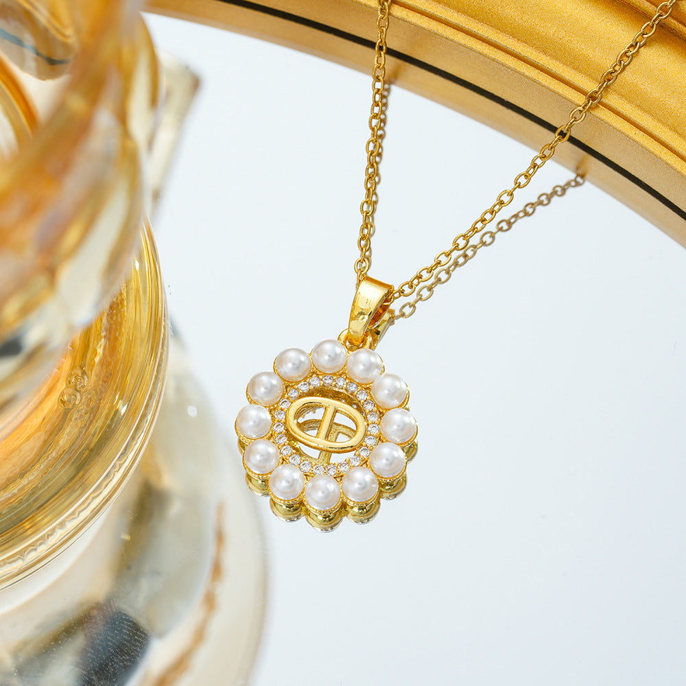 【小物】ビーズネックレスアクセサリーF7686