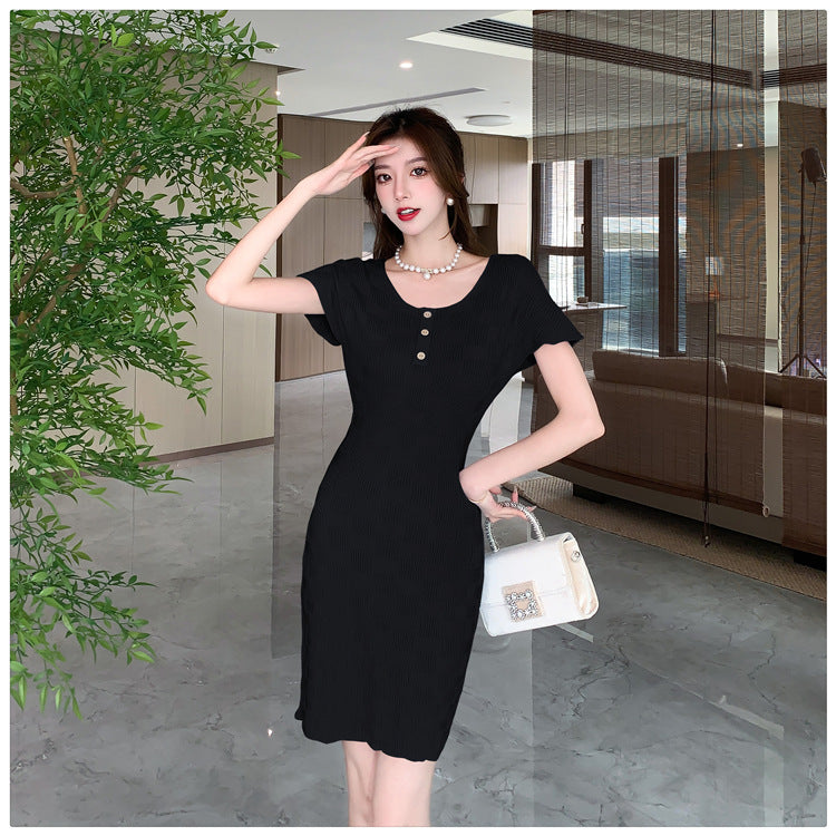 【dress】タイトニットワンピースG21843