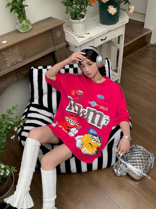 【tops】4色キャラクターTシャツF7918