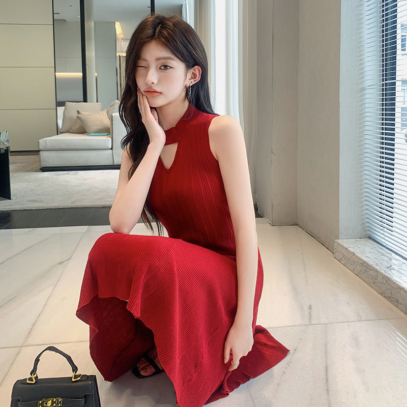 【dress】VネックニットワンピースG22106