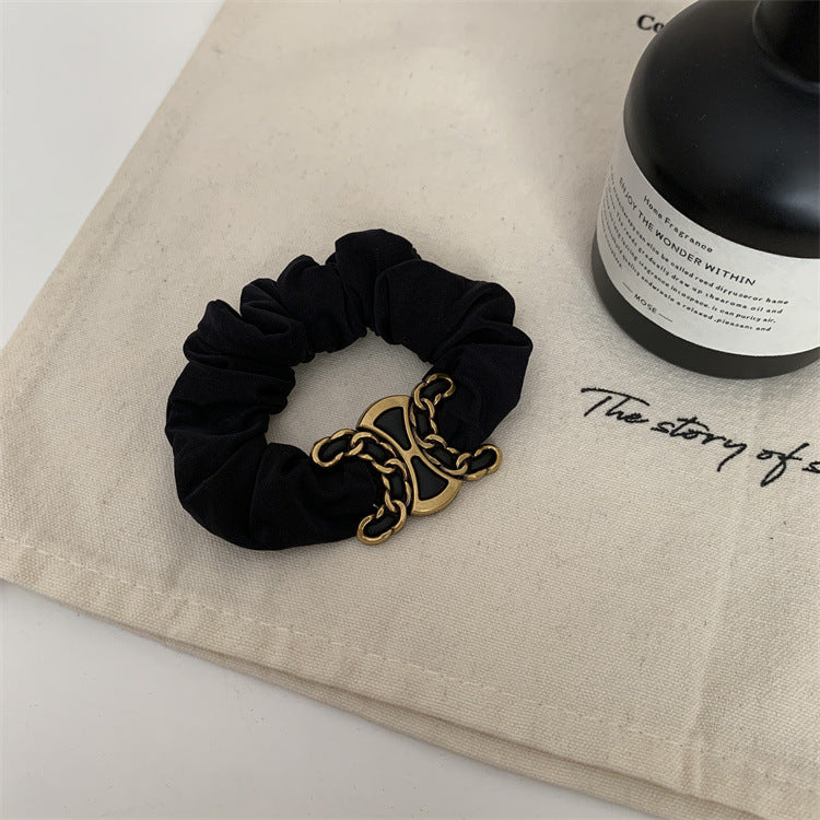 【小物】英字柄シュシュヘアゴムF7598