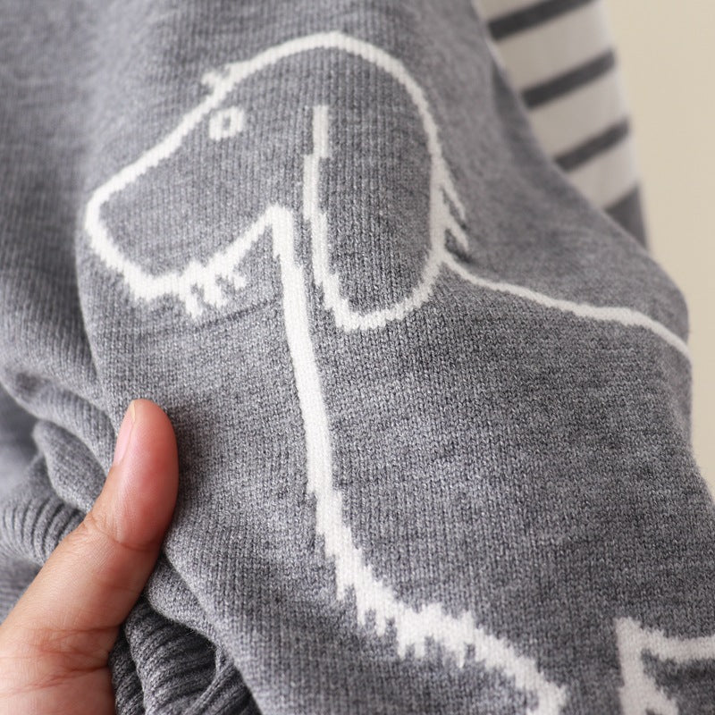 【tops】ラウンドネックニットセーターG23548