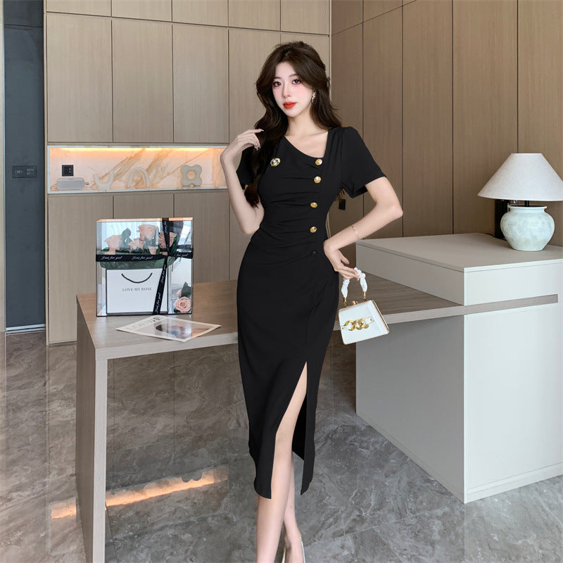 【dress】VネックスリットデートワンピースG22544
