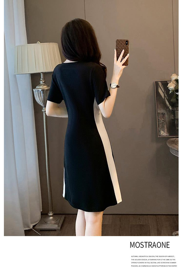 【dress】スクエアネック切り替えデートワンピースG21715