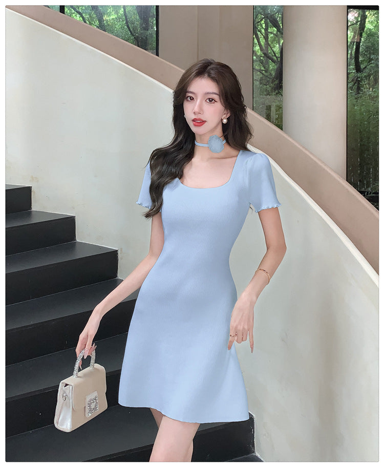 【dress】UネックニットワンピースG22122