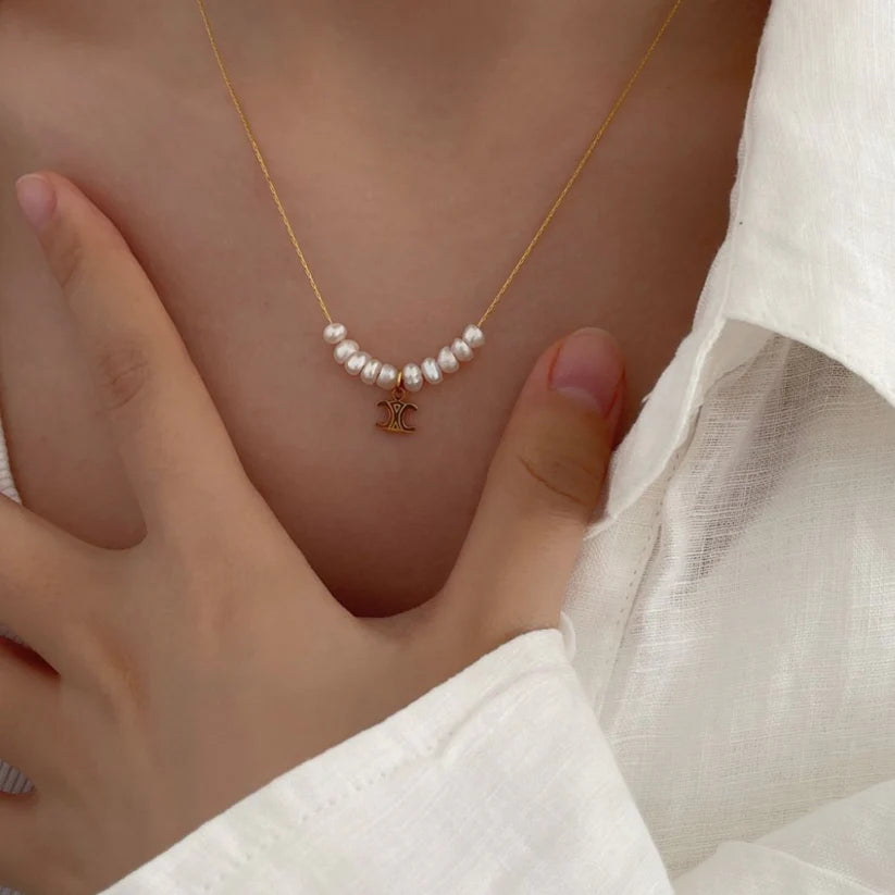 【小物】ビーズデザインネックレスアクセサリーG21748