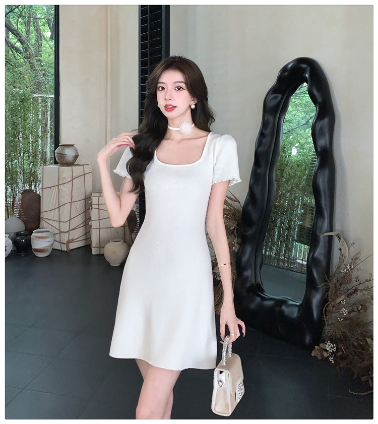 【dress】UネックニットワンピースG22122