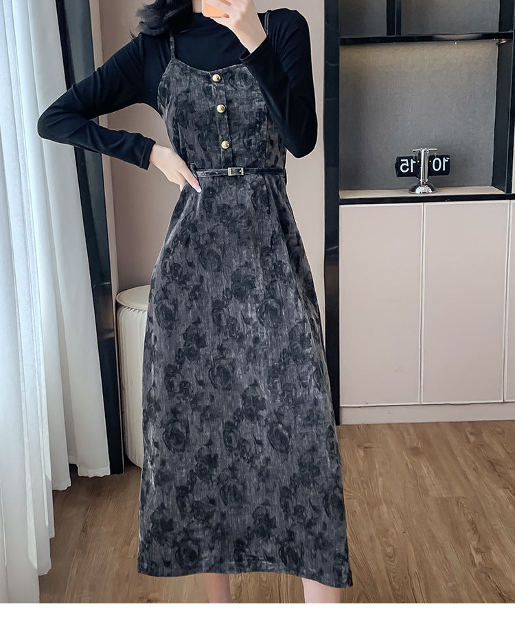 【set】秋冬トップス+キャミワンピース2点セットG24561