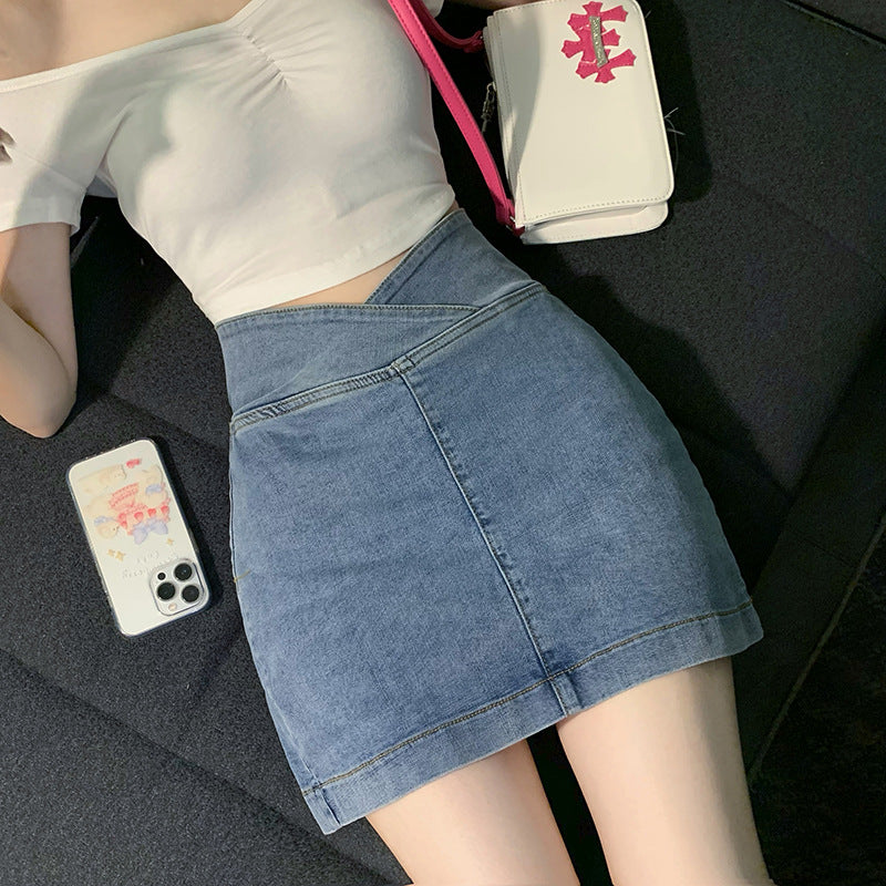 【bottoms】AラインデニムスカートG22400