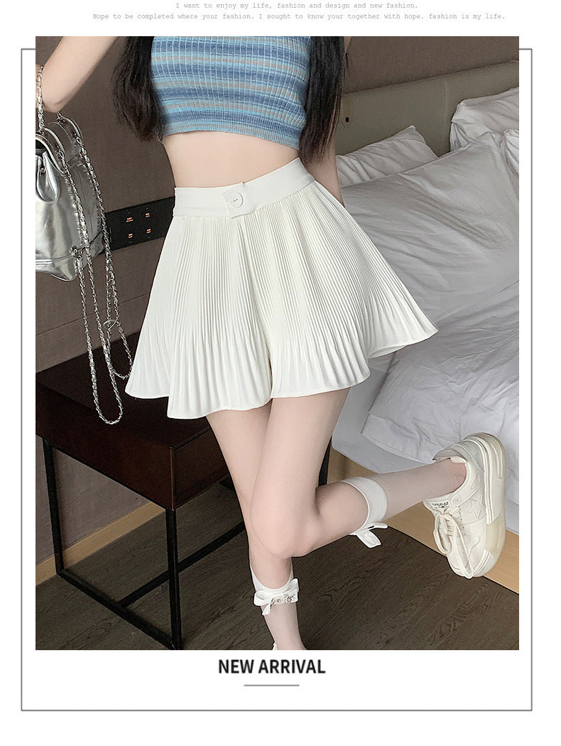 【bottoms】AラインシフォンショートパンツG22468