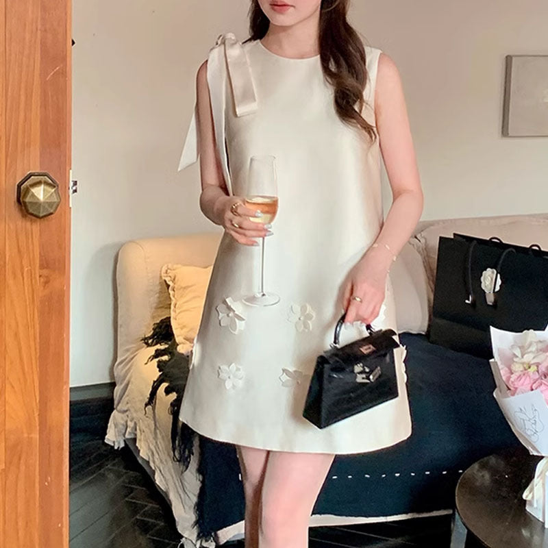 【dress】ノースリーブギャザーワンピースF7662