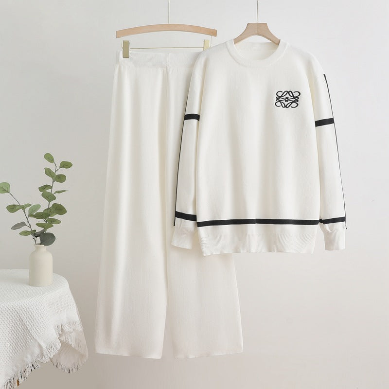 【set】4色セーター+ガウチョパンツ2点セットF8170