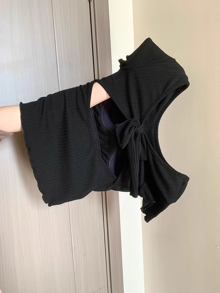 【tops】カップ付リボンTシャツG22060