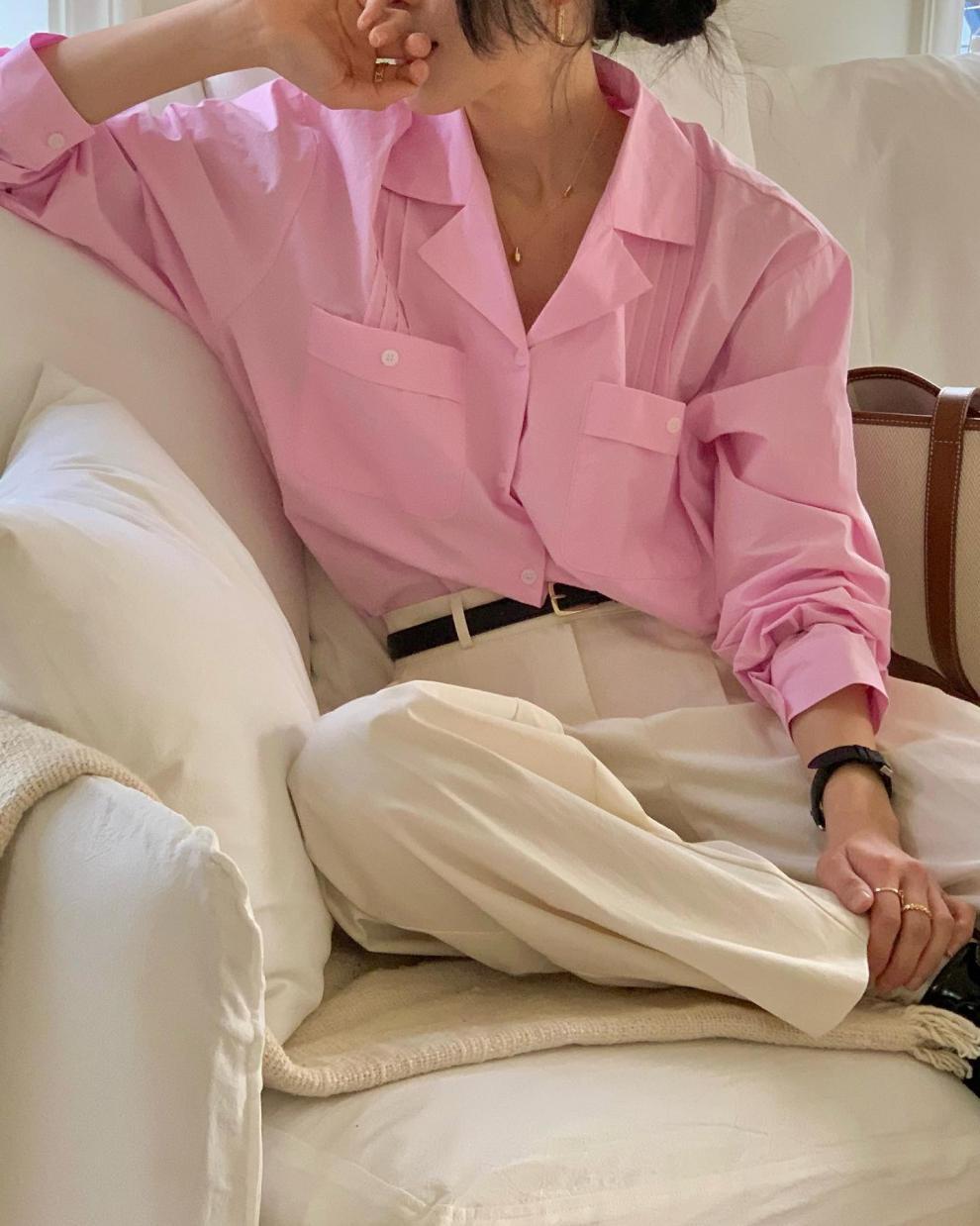 【tops】デザイン長袖シャツG23079