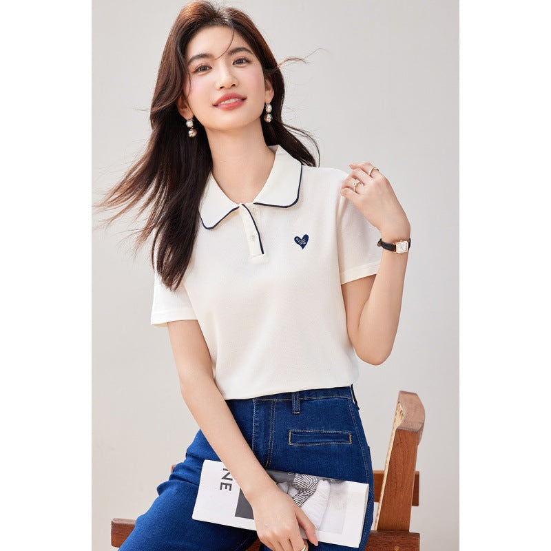 【tops】POLOネック合わせやすいTシャツG21961