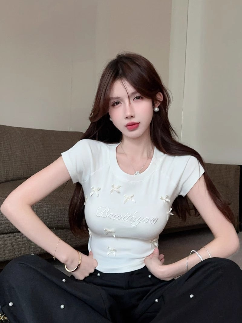 【tops】リボンTシャツG22160