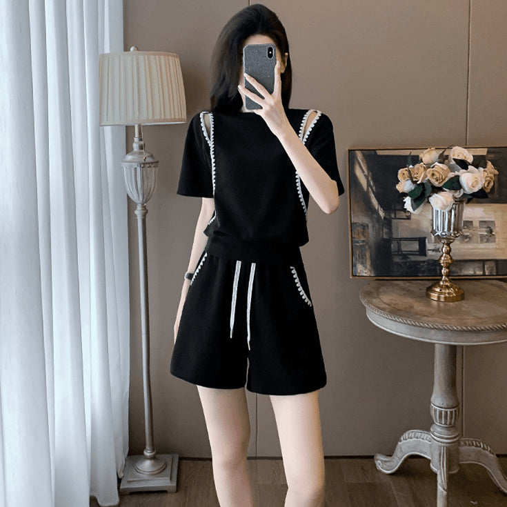 【set】Tシャツ+ショートパンツ2点セットG22410