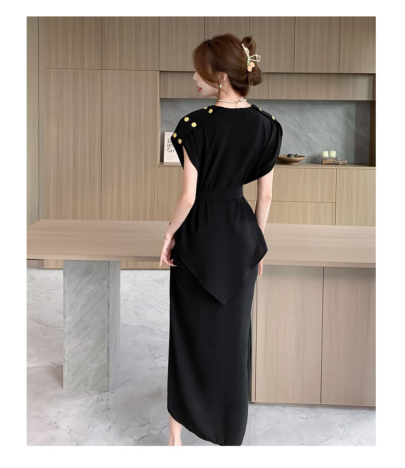 【dress】ファッションVネックワンピースG22403