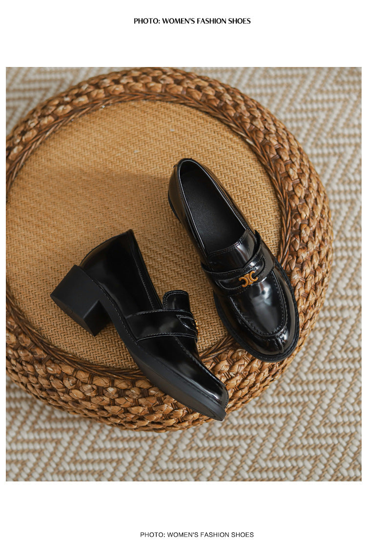 【shoes】インヒールローファーシューズG23521