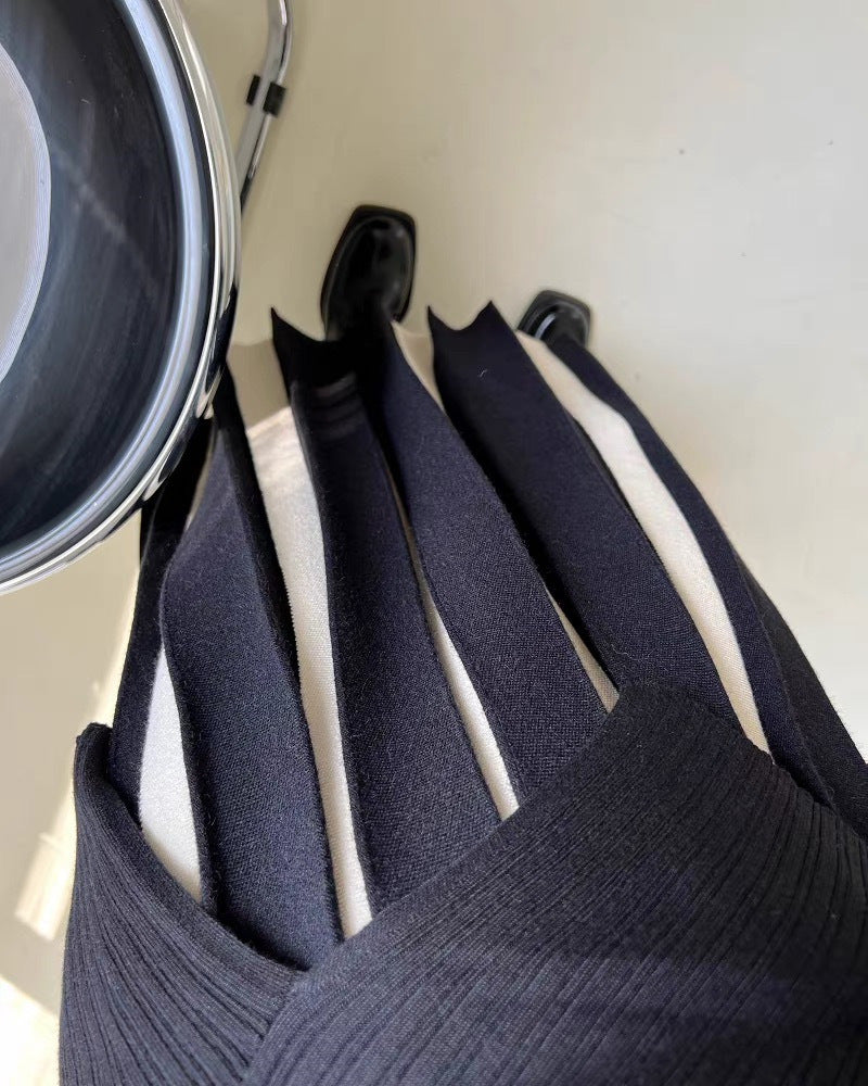 【bottoms】ストライプ柄AラインスカートF7988