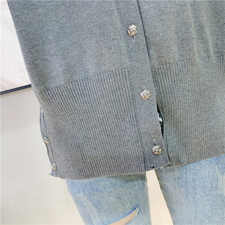 【outer】3色VネックニットカーディガンG23451