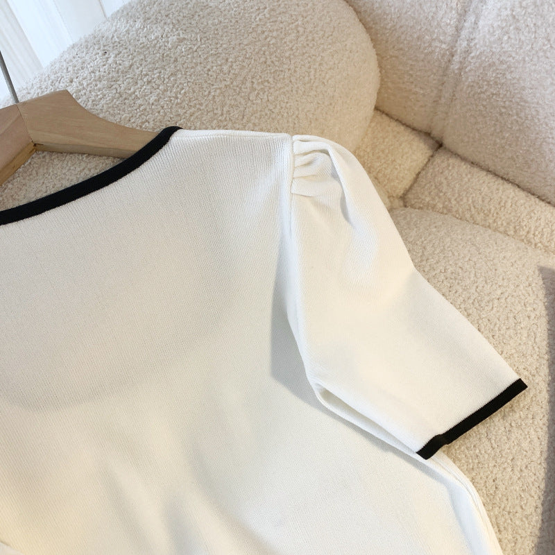 【tops】スクエアネックニットトップスG21809
