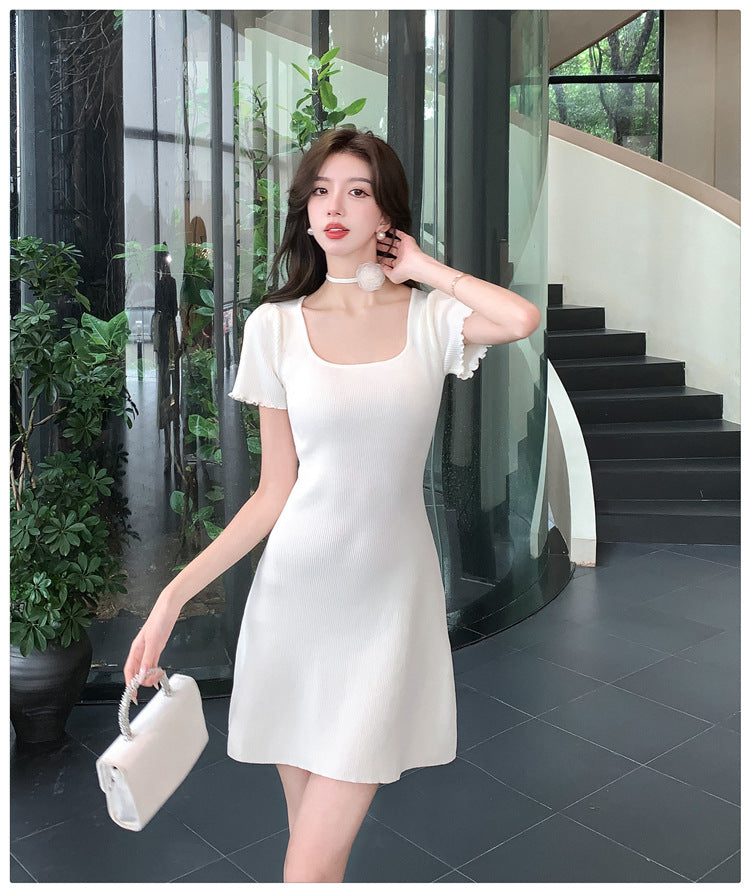 【dress】UネックニットワンピースG22122