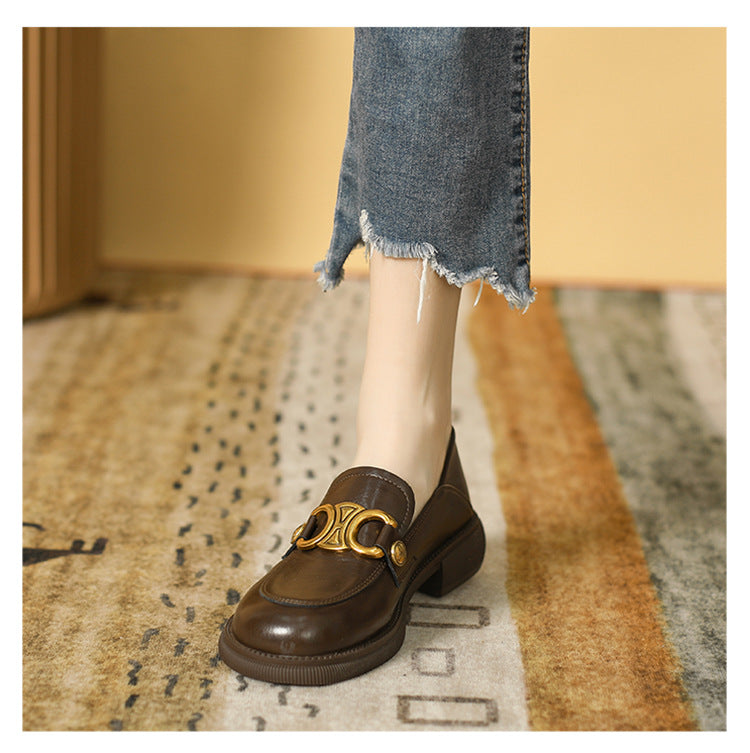 【shoes】厚底ローファー シューズG23523