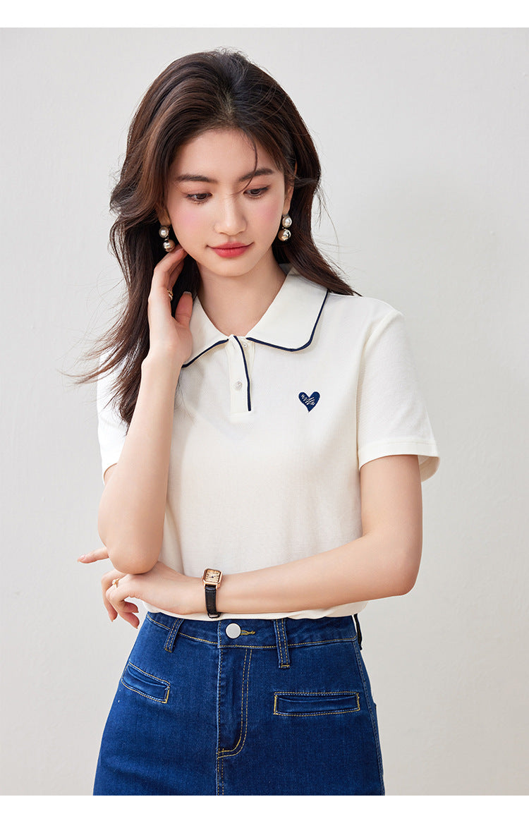 【tops】POLOネック合わせやすいTシャツG21961