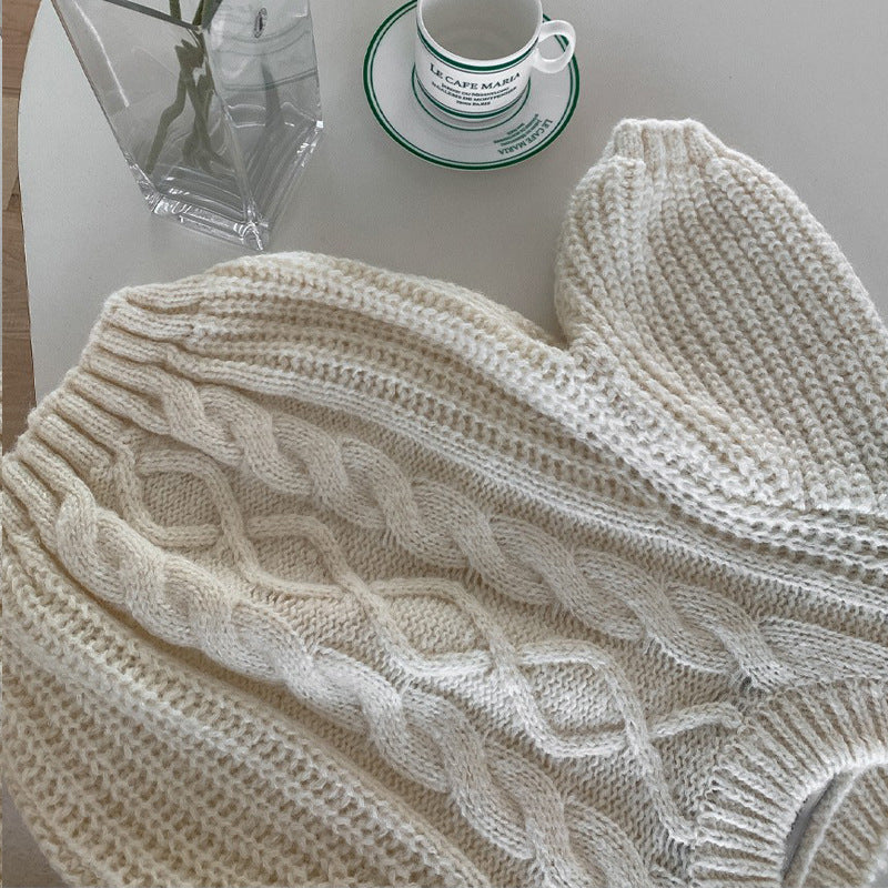 【tops】パフスリーブニットセーターG23081