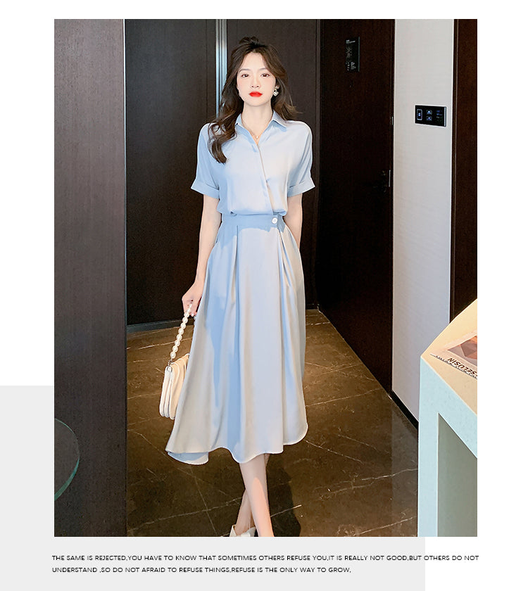 【dress】シフォンシャツデートワンピースG21688