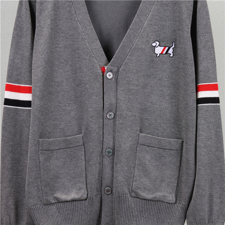 【outer】Vネック長袖ニットカーディガンG23453